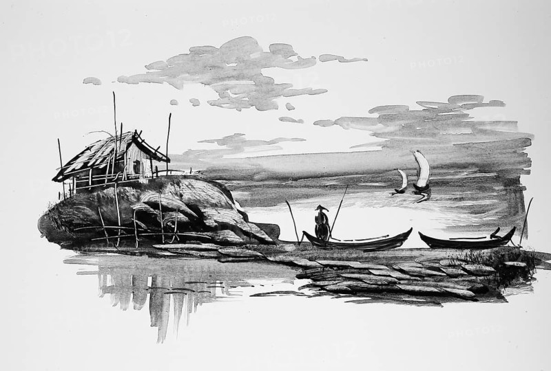 Fish in a fishing village, Fishing boat
