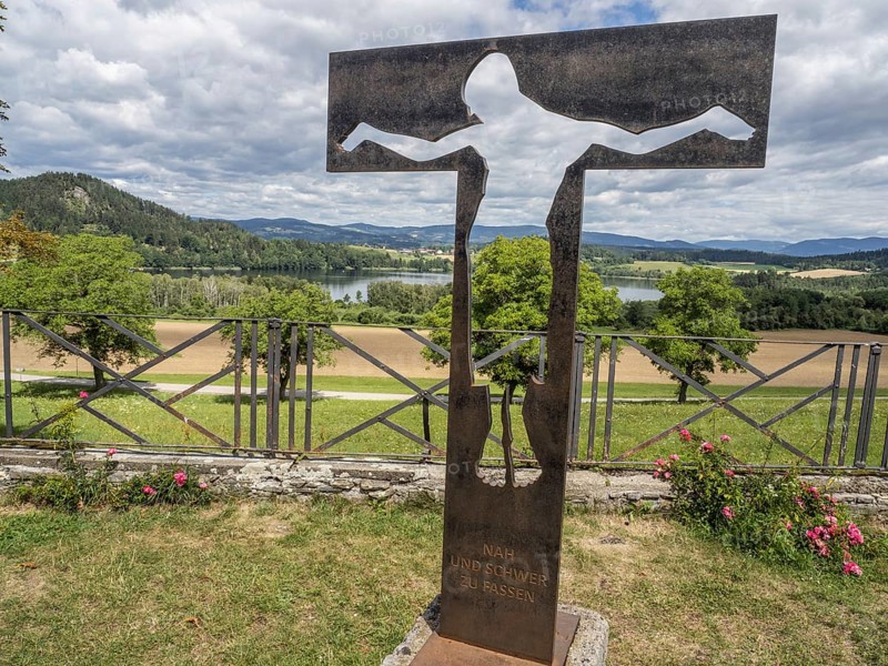 Christ on the cross, metal sculpture
