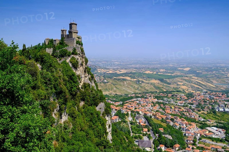 Torre Guaita or Rocca Guaita, old watchtower on Monte Titano mountain