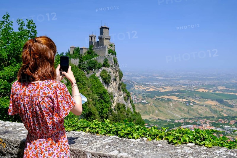 Torre Guaita or Rocca Guaita, old watchtower on Monte Titano mountain