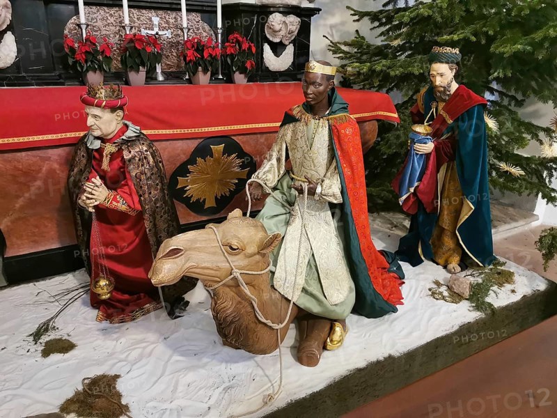 Magi at the Christmas cot in Fulda Cathedral, Hesse