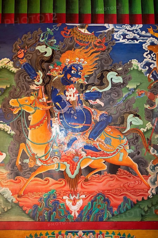Mural painting, Likir Monastery or Likir Gompa