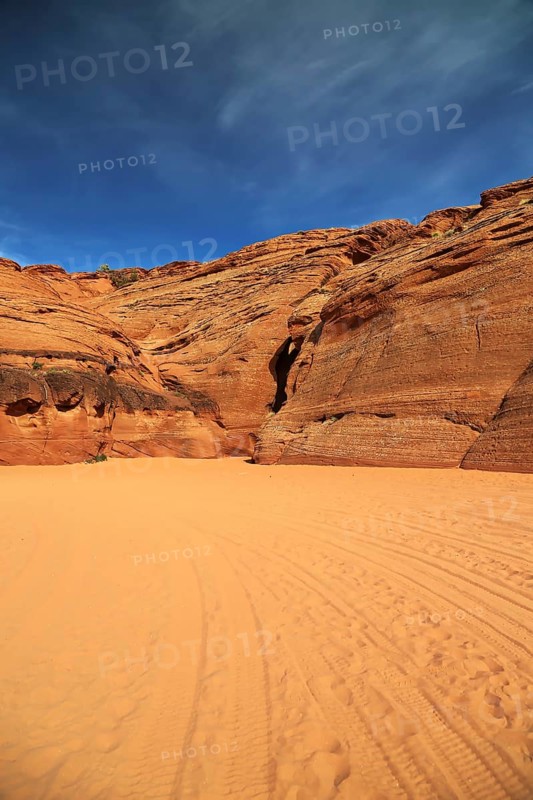 The entrance to Antelope Canyon in Arizona. Page, Arizona