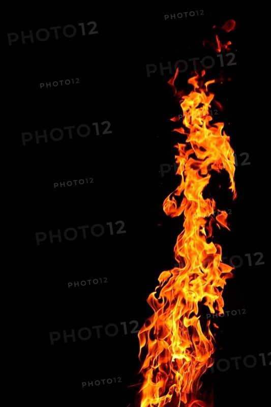 Stitch flame cropped against a black background,
