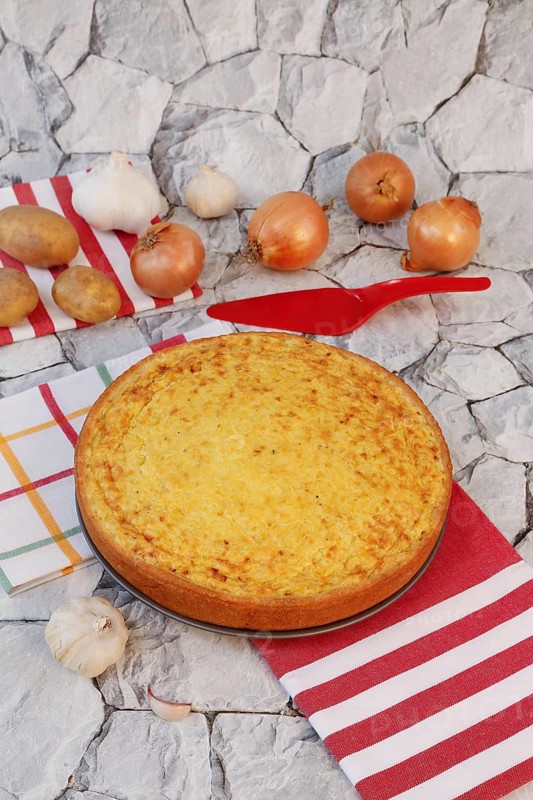 Swabian cuisine, Haertsfeld potato cake with curd dough base