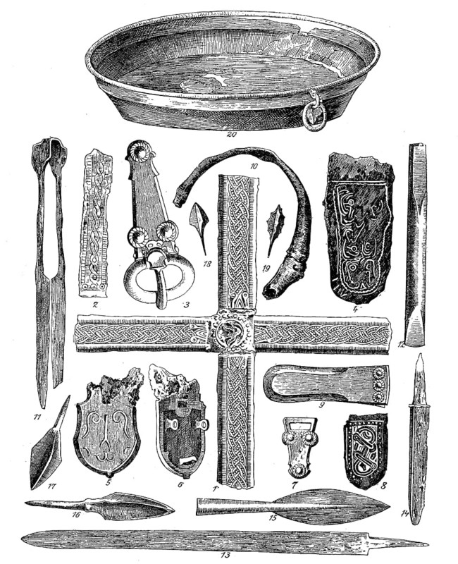 Weapons, tools and jewellery from the Longobard princely convent near Civezzano