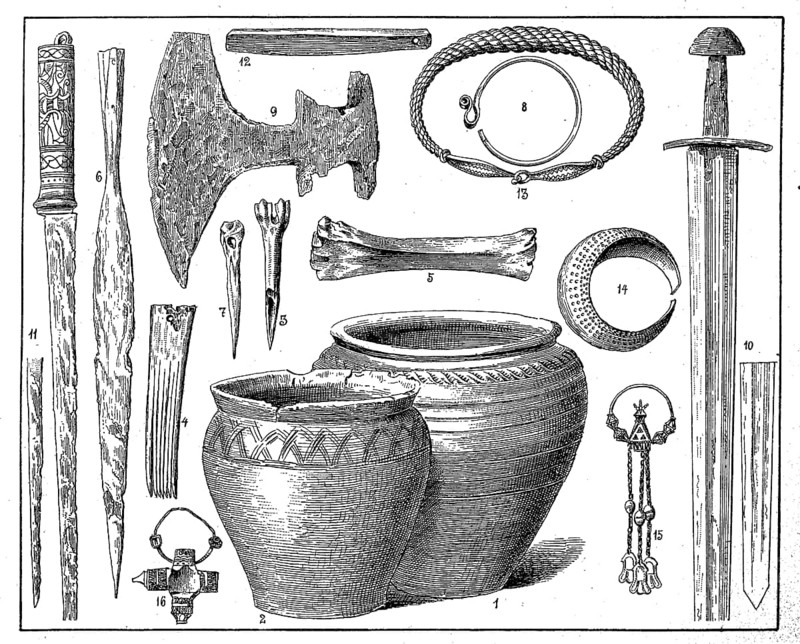 Weapons, jewellery and equipment