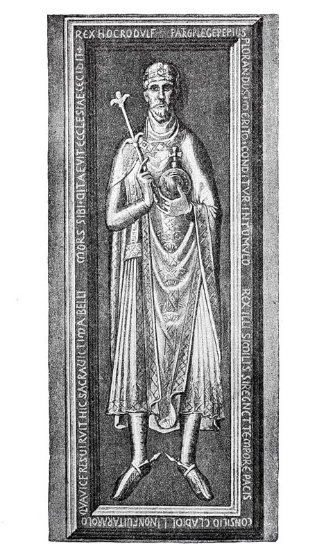Bronze tomb slab of Rudolf of Swabia, in Merseburg Cathedral