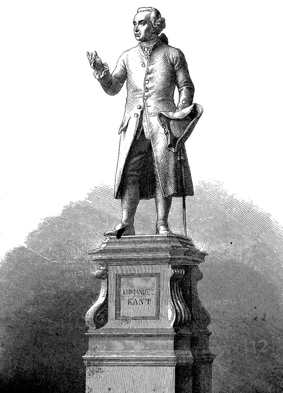 Monument to Imanuel Kant in Koenigsberg, photo or illustration published in 1892