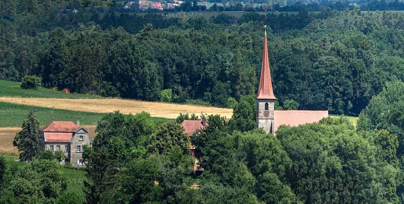 View of the church ensemble, St. Egidien church