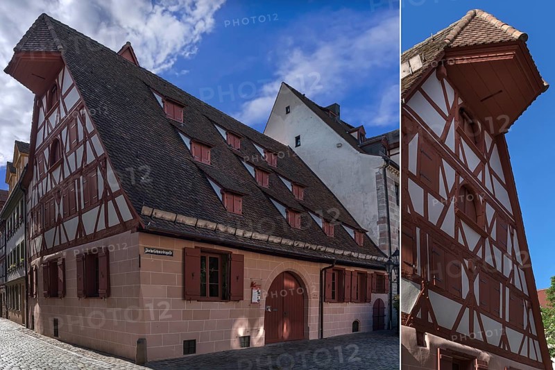 Historic half-timbered house, now a cultural barn