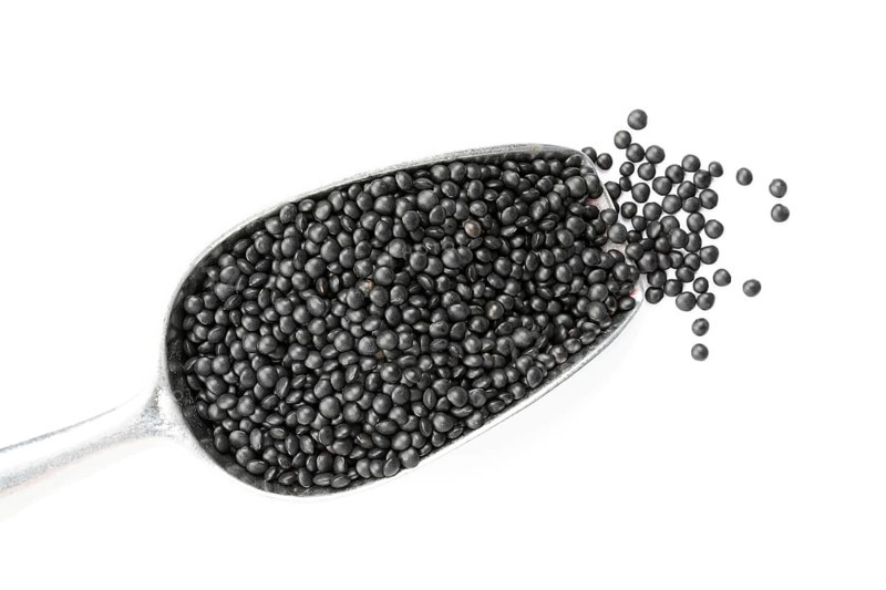 Black beluga lentils,