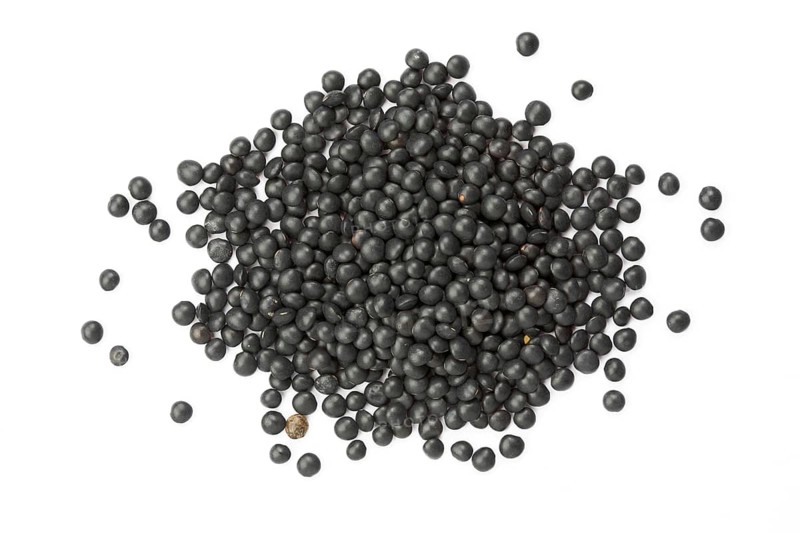 Black beluga lentils,