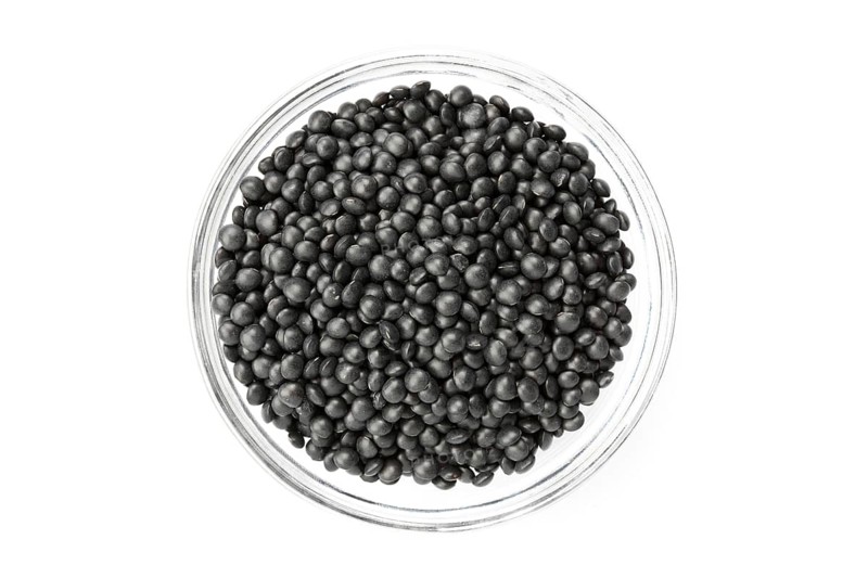 Black beluga lentils,