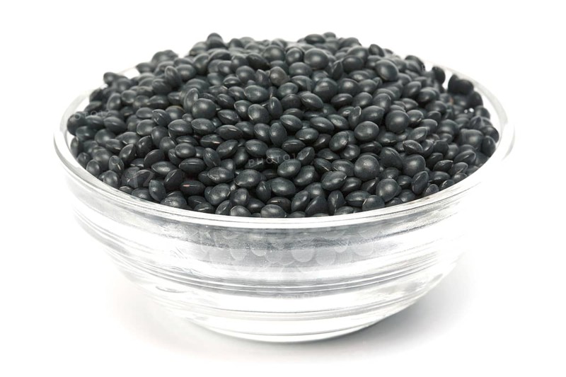 Black beluga lentils,