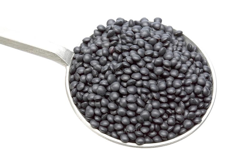 Black beluga lentils,