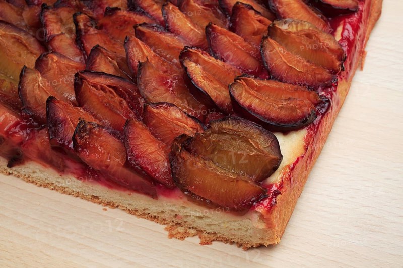 Plums on a plum cake,