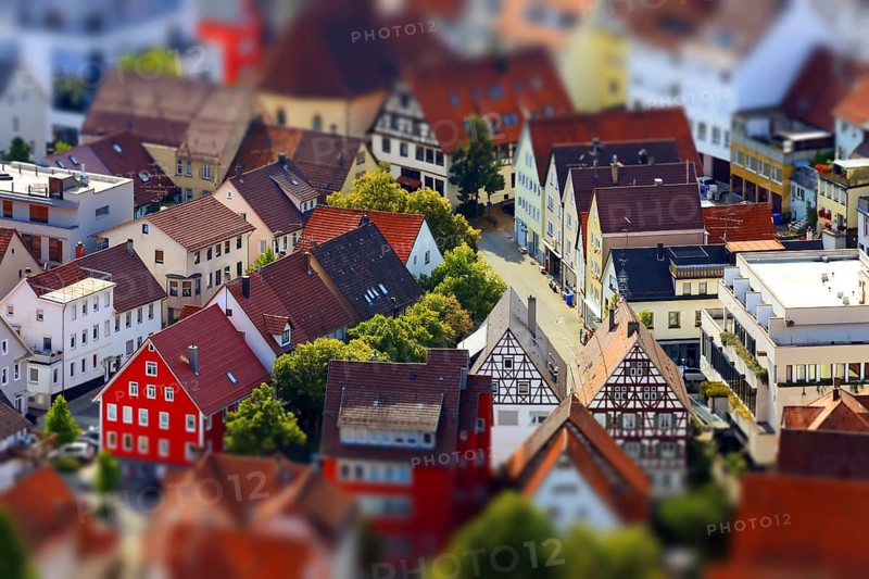 Aerial view of the centre of Albstadt. Zollernalbkreis, Tuebingen