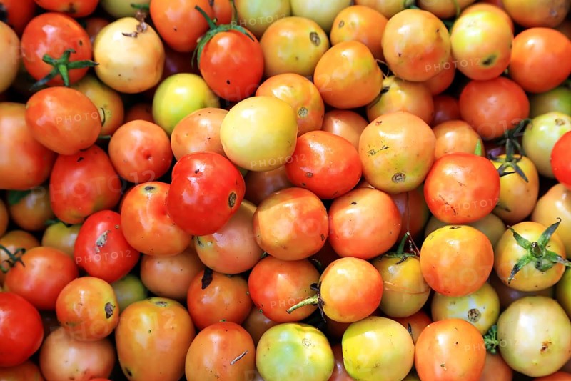 Tomatoes at Mani Sithu Market. Nyaung-U, Myanmar