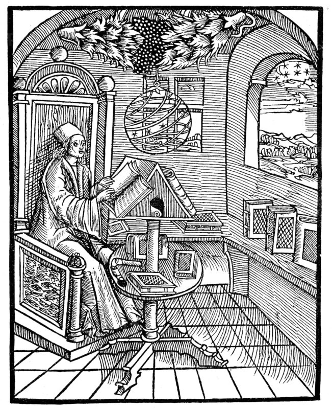 Interior of a scholar's room, year 1500