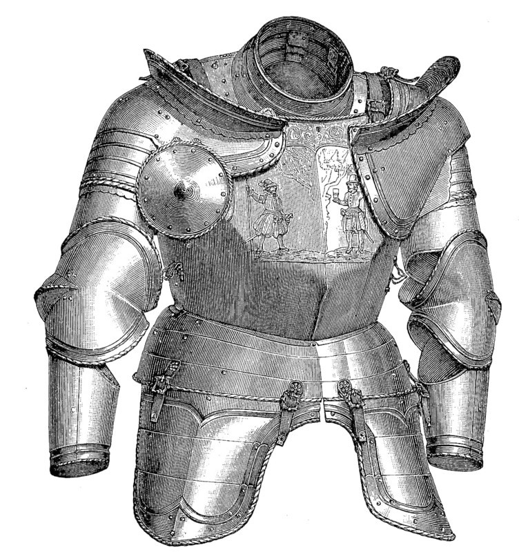 A body covering armour of foot soldiers, Landsknechtharnisch