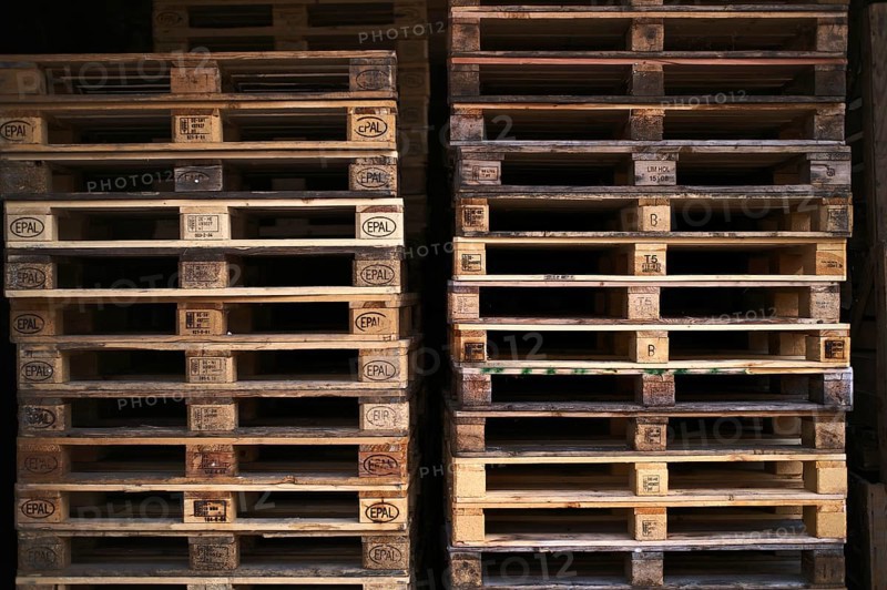 EURO pallets, stacked