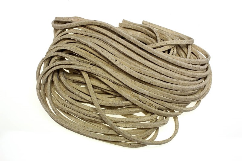 Stringozzi Basilco, durum wheat pasta coloured and flavoured with basil