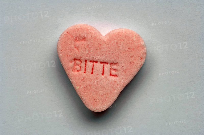 Peppermint heart with the inscription Please,