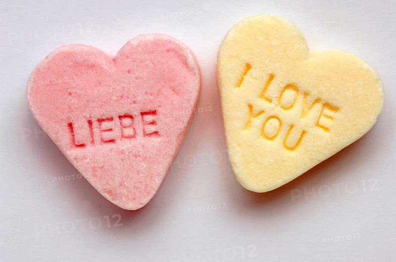 Peppermint Hearts with Love and I Love You Inscriptions,