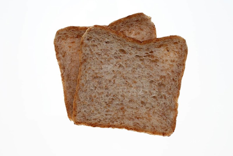 Bread, slices of wholemeal toast