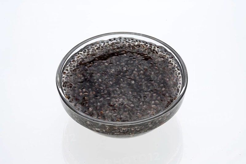 Chia gel, chia seeds soaked in water