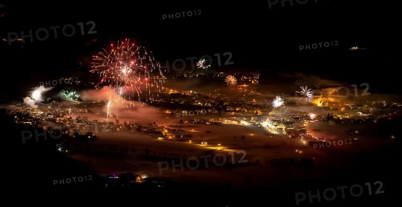 New Year's Eve, fireworks at midnight