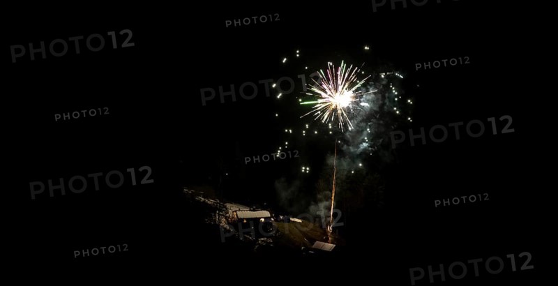 New Year's Eve, fireworks at midnight