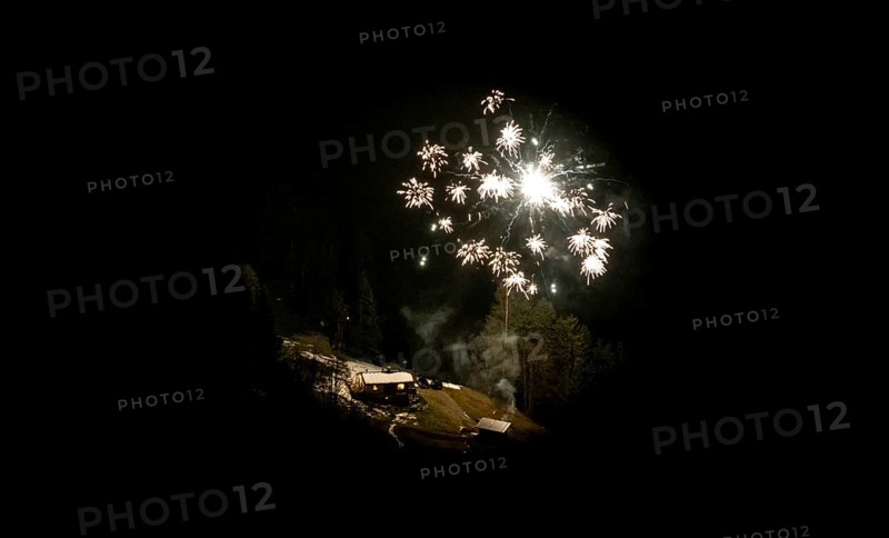 New Year's Eve, fireworks at midnight