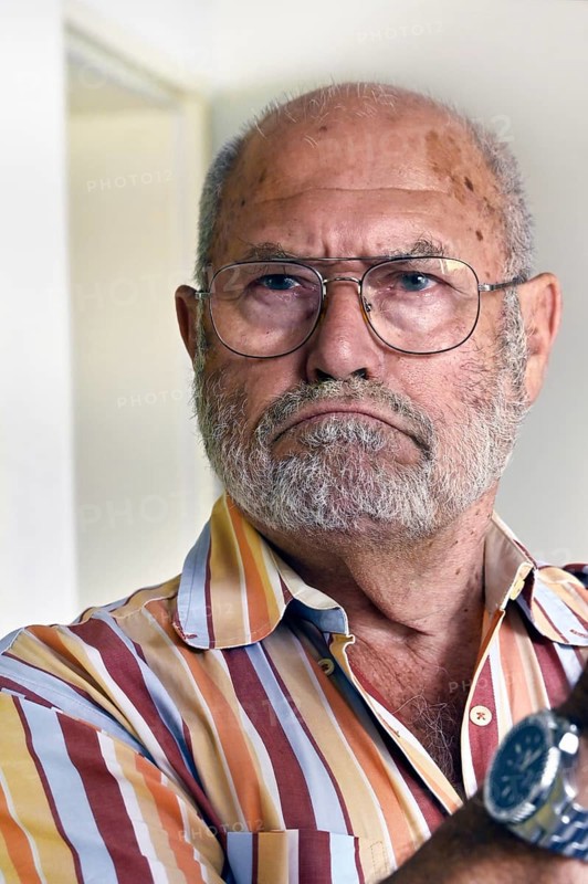 Angry, grumpy looking old man