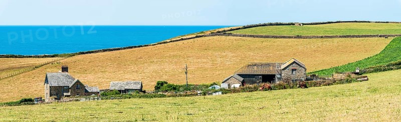 Farm on headland, Baggy Point