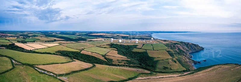 Fields and Farms over GCHQ Bude, GCHQ Composite Signals Organisation Station Morwenstow