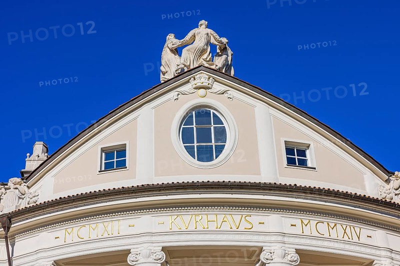 Art Nouveau Sculptures on the Merano spa hotel, Merano