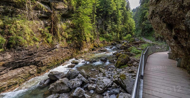 River Breitach in the Breitachklamm gorge near Oberstdorf, Oberallgaeu