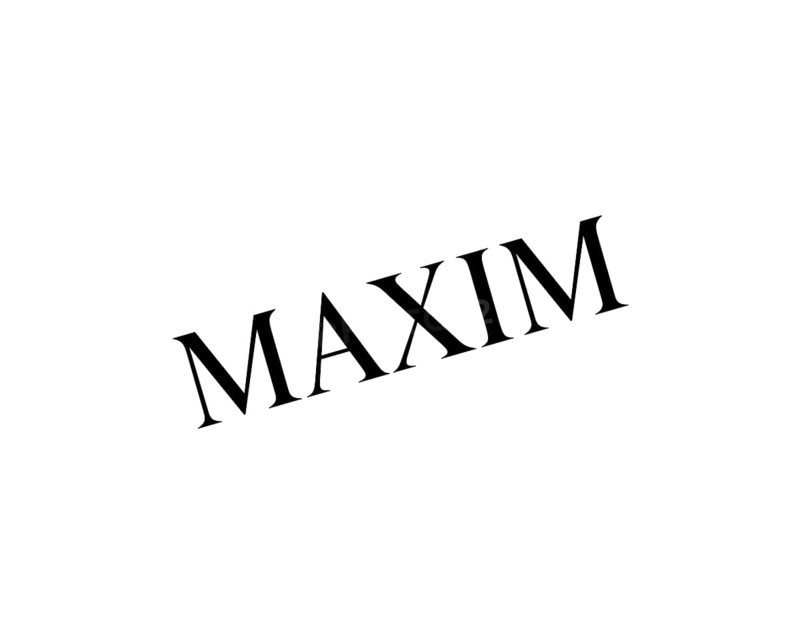 Maxim magazine, rotated logo