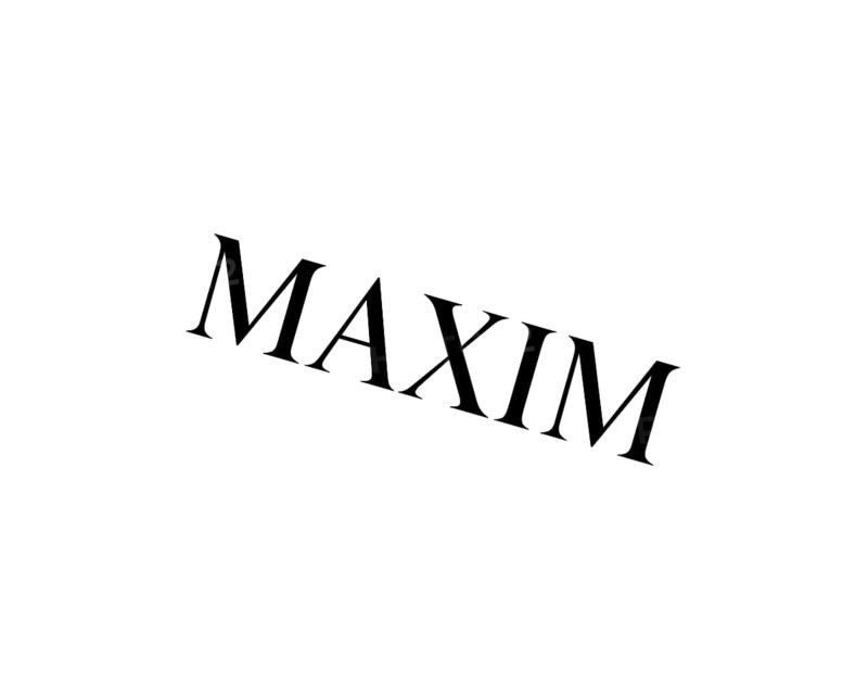 Maxim magazine, rotated logo