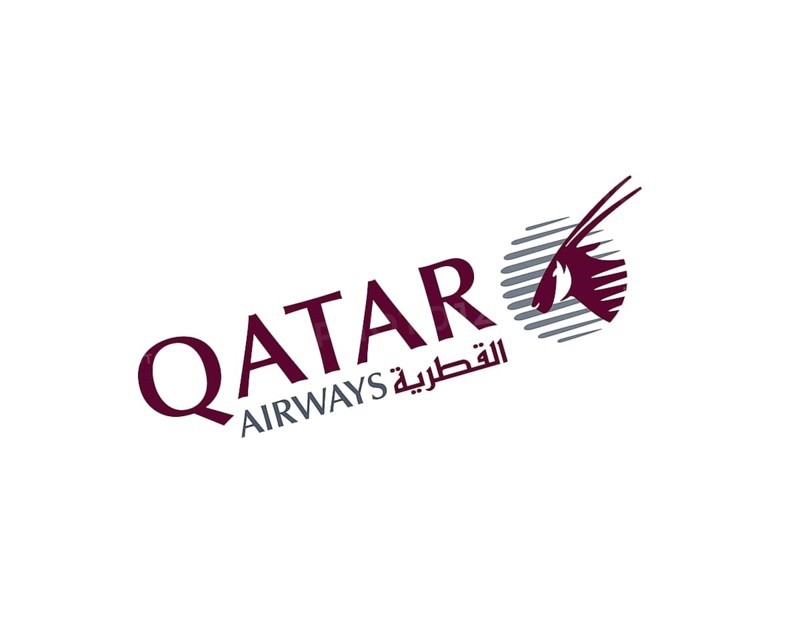 Qatar Airways, rotated logo