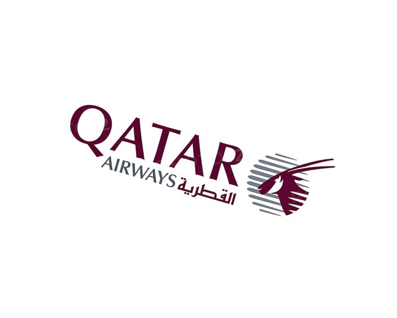 Qatar Airways, rotated logo