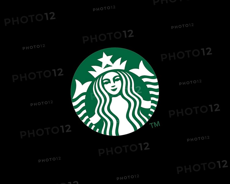 Starbucks, rotated logo