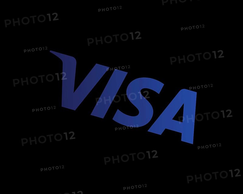 Visa Inc. rotated logo, black background B