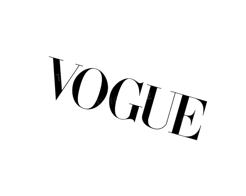 Vogue magazine, rotated logo