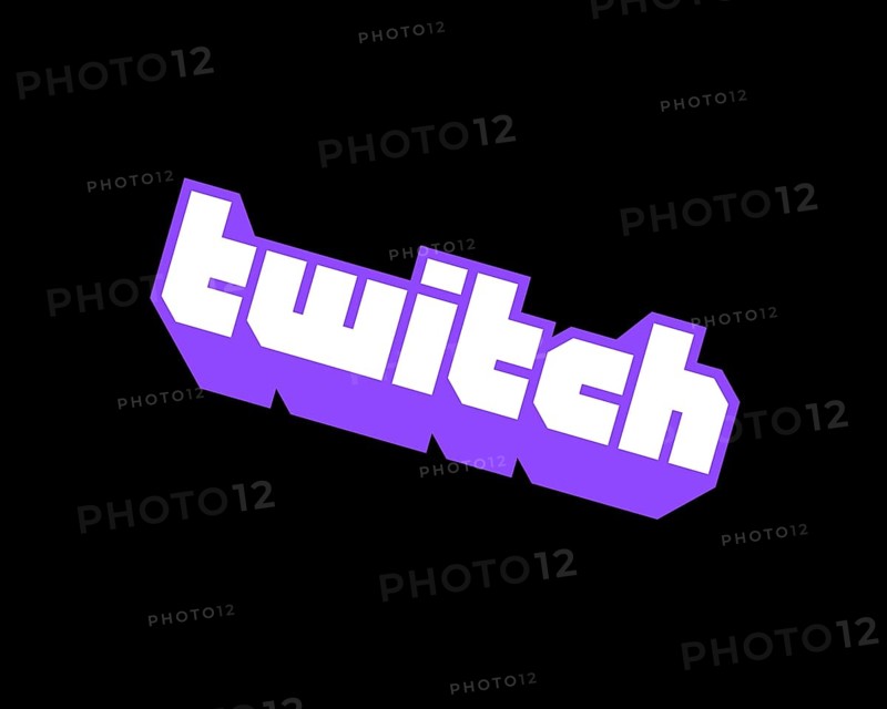 Twitch service, rotated logo