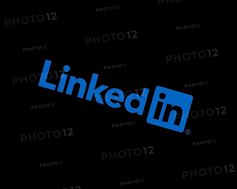LinkedIn, rotated logo