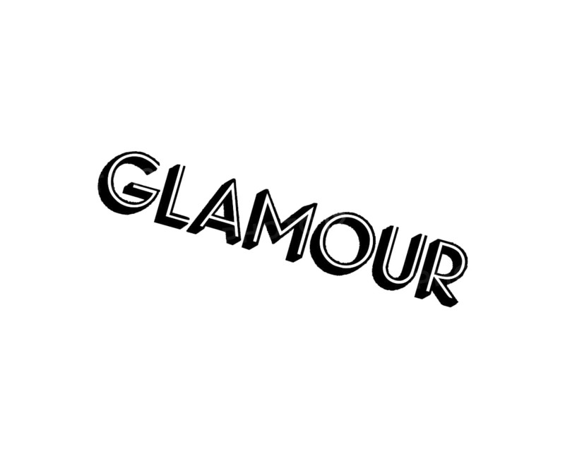 Glamour magazine, rotated logo