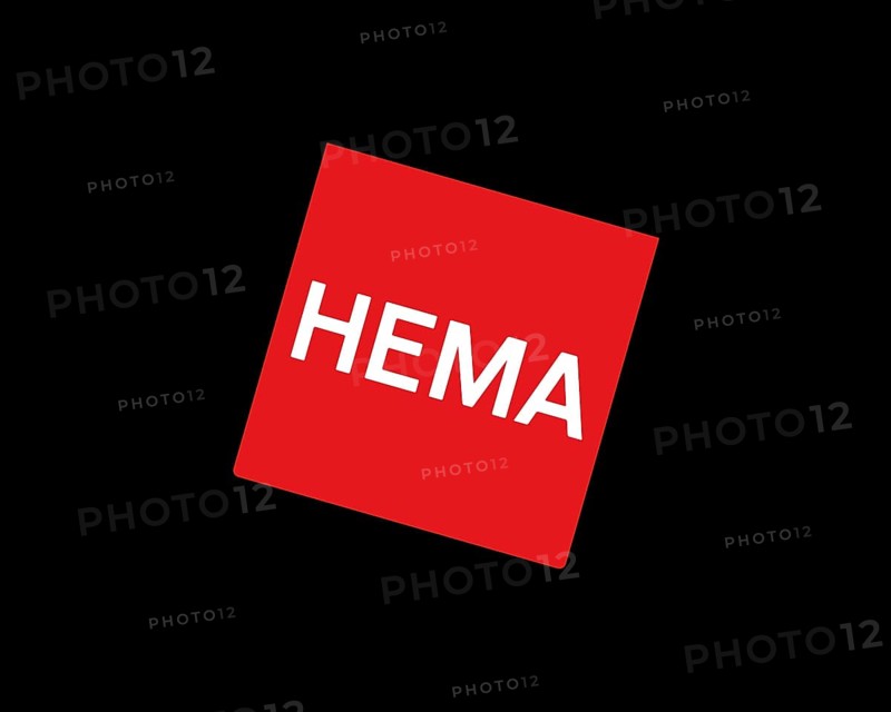 HEMA store, rotated logo